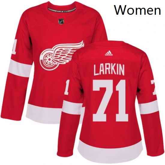 Womens Adidas Detroit Red Wings 71 Dylan Larkin Premier Red Home NHL Jersey